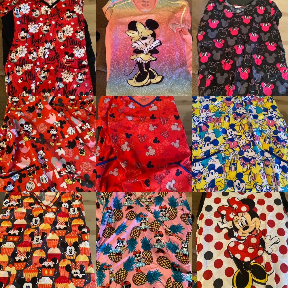 Disney, Mickey and Minnie scrubs 2xl
